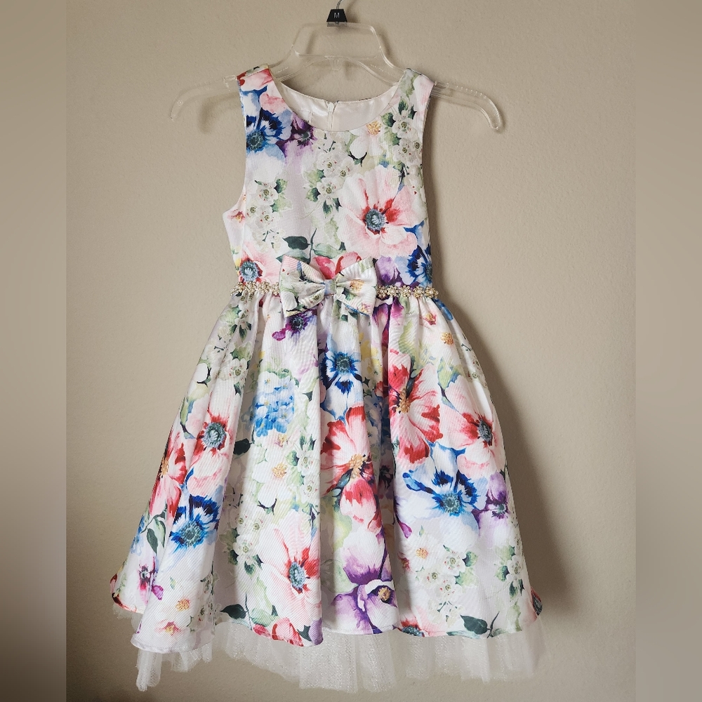 Girls Couture Princess Foral Dress Size 10